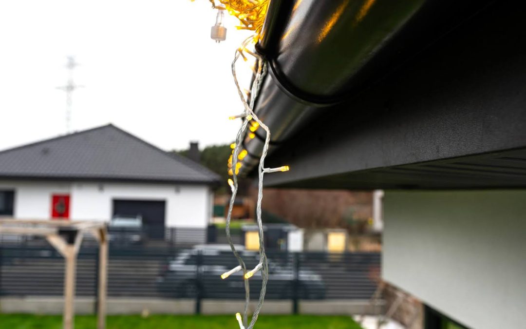 christmas lights hanging from rain gutters how to hang christmas lights in gutters van's rain gutters south jersey